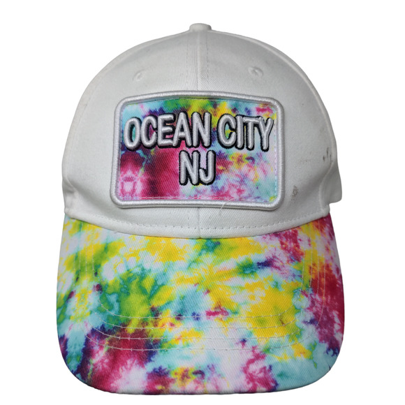 Lucky 7 USA Men's Strapback Hat White Adjustable Ocean City New Jersey - Picture 1 of 13